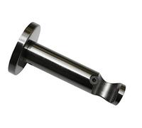 (TG. 8x8x0.1 cm) Gardinia 10011153 Supporto Aperto per Asta, Metallo, Titanio, 8