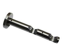 (TG. 8x8x0.1 cm) Gardinia 10011155 Supporto Aperto a Doppio Binario per Asta, Me