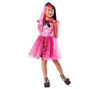 (TG. 9-10 anni) Rubies Costume Draculaura deluxe per bambina, vestito e fascia p