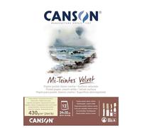 (TG. 9.4x12.6'' -24x32cm) Canson Mi-Teintes Velvet, blocco carta da disegno coll