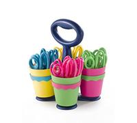 (TG. 9.9 x 8.65 x 8.65 cm) acme Porta Forbici con 24 Forbici a Punta, Assortiti,