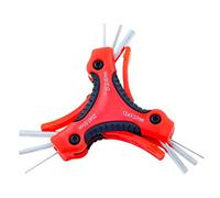 (TG. 9 Pieces) Rolson 40350 - Astuccio triangolare con chiavi a brugola ripiegab