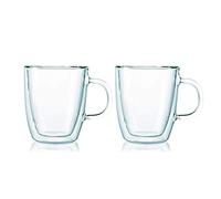 (TG. 9 x 9 x 12.4 cm) Bodum Set 2 Mug, Doppia Parete, con Manico, 0.3 l, 9 x 9 x