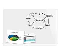 (TG. 90 x 60 cm) BeBoard B1300 Lavagna magnetica di vetro, 90 x 60 cm, bianco p