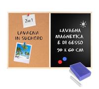 (TG. 90 x 60 cm) Creative Home Lavagna met Sughero met Magnetica 90 x 57 cm, A