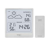 (TG. 90 x (P) 50 x (A) 92 mm) TFA Dostmann Stazione meteo con sensore esterno, 3