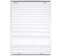 (TG. 90 x130 cm) Gardinia Tenda Plissettata Solo con Ventose, Poliestere, Bianco