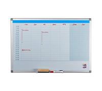 (TG. 90l x 60Al cm) relaxdays Whiteboard Planner, Giornaliera, Lavagna Magnetica