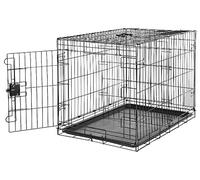 (TG. 91,4 cm) Amazon Basics Gabbia per cani in metallo, pieghevole, con vassoio