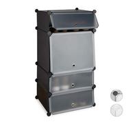 (TG. 91 X 49 X 36,5 Cm) Relaxdays Scarpiera 4 Scomparti, Mobile Porta-Scarpe, Sc