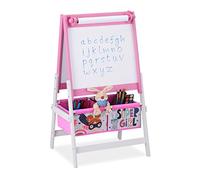 (TG. 94x52x46,5 cm) Relaxdays Lavagna per Bambini, 2 in 1, con Rotolo di Carta e