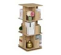 (TG. 95x39x39 cm) Relaxdays Libreria Girevole, 3 Ripiani Effetto Legno, Scaffale