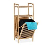 (TG. 95x40x30 cm) Relaxdays Mensola Scaffale Portabiancheria, Cesto Biancheria E