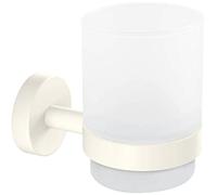 (TG. 96 mm x 70 mm x 109 mm) tesa MOON WHITE Porta Spazzolino in vetro satinato,