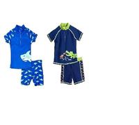 (TG. 98-104) Playshoes zweiteilig Schwimmshirt Badeshorts Badebekleidung Hai 98-
