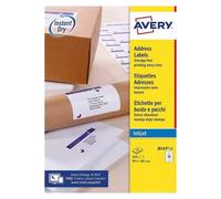 (TG. 99.1 x 38.1) Avery J8163-25 Etichette Quickdry per Indirizzi, Bianco - NUOV