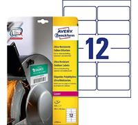 (TG. 99.1 x 42.3 mm) Avery Italia L7913-10 Etichetta Adesiva in Polietilene Fles