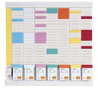 (TG. A fiche T blanc) Nobo 1915627 - Kit Planning Settimanale con Spine T, Mural