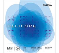 (TG. A String) DAddario Helicore Pizzicato Bass Single A String, 3/4 Scale, Medi
