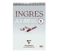 (TG. A3 (29,7x42 cm)) Clairefontaine 96478C - Blocco a spirale Studio, carta avo