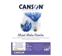 (TG. A3) Canson Mix Media Essentia, Blocco carta collato corto per tecniche umid