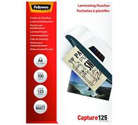 (TG. A4 / 125 Mikron) Fellowes 5328502 Pouches di Plastificazione, Formato A4, 1