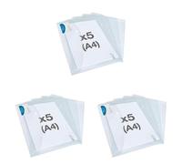 (TG. A4+ (Confezione da 3)) Rapesco 1629 Cartellina Portadocumenti con Tasca ID,