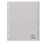 (TG. A4 extra largo) Durable 652010 - Divisorio con Tasti Prestampati A-Z, Forma