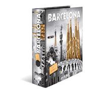 (TG. A4) HERMA Registratore a leva con anelli Trend Cities con motivo Barcellona