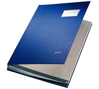 (TG. A4) LEITZ Libro firma in PPL 20 scomparti - f.to 24 x 34 cm - Blu - 5700013