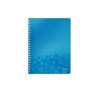 (TG. A4) LEITZ WOW Blocco PP 80 fogli a quadretti A4 - Blu metallizzato - 463801