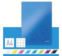 (TG. A4) LEITZ WOW Quaderno 80 fogli a quadretti A4 - Blu - 46261236 - NUOVO