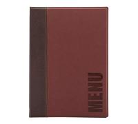 (TG. A4) Securit Porta Menù A4 Trendy Bordeaux - 1 Inserto Doppio - NUOVO