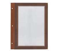 (TG. A4) Securit Set da 5 inserti A4 Marrone per la linea Wood porta Menu in leg