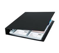 (TG. A4) Sigel VZ301 Portabiglietti da visita ad anelli, doppia fila, A4, rubric
