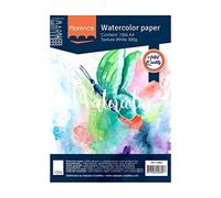 (TG. A4) Vaessen Creative Florence Carta per Acquerello A4, Bianco, 300 g/mq, qu
