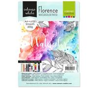 (TG. A4) Vaessen Creative Florence Carta per Acquerello Pressata a Caldo A4, Bia