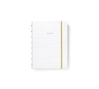 (TG. A5) Filofax Moonlight A5 Ricaricabile Taccuino, Bianco - NUOVO
