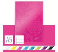 (TG. A5) LEITZ WOW Quaderno 80 fogli a quadretti A5 - Fucsia - 46281223 - NUOVO