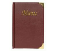 (TG. A5) Securit Porta Menù Basic - Bordeaux - Formato A5-10 Pagine - Angoli Pr