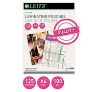 (TG. A6) Leitz Quality Buste Pouch per la Plastificazione Ermetica, Formato A6,