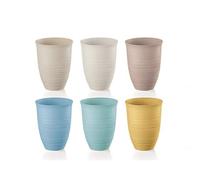 (TG. Alto) Guzzini - Tierra, Set di 6 Bicchieri Alti, Tumbler in Plastica Ricicl