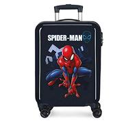(TG. Bagaglio a Mano) Marvel Spiderman Action Trolley cabina Azzurro 37x55x20 cm