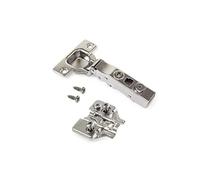 (TG. Basetta montaggio misto) Emuca - Kit cerniera collo dritto X91 con chiusura