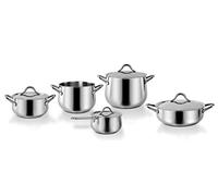 (TG. Batteria 9 pezzi) Barazzoni Sapore Italiano Batteria 9 Pezzi, Acciaio Inox