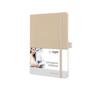 (TG. beige) SIGEL CO333 Taccuino premium a righe, A5, copertina flessibile, beig