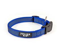 (TG. blu) Collare K9 serie Color & Gray, 25 mm x 39-65 cm, blu-grigio - NUOVO