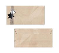 (TG. buste - 50 pezzi) SIGEL DU079 Buste con motivo a stella di Natale, beige, f