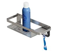 (TG. BxHxT: 32 x 7,2 x 10,6 cm) Tiger Caddy Cestello Doccia con Gancio, Acciaio