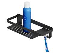 (TG. BxHxT: 32 x 7,2 x 10,6 cm) Tiger Caddy Cestello Doccia con Gancio, Nero, Me